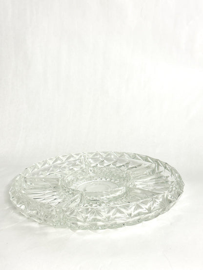 Patterned Glass Snack Platter